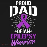 Proud Dad Of An Epilepsy Warrior Supporter Awareness Ribbon Mousepad thumb 1