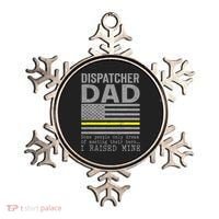 Proud Dad Of A 911 Dispatcher Thin Gold Line Dispatch Father Ornament thumb 0