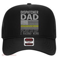 Proud Dad Of A 911 Dispatcher Thin Gold Line Dispatch Father Hat thumb 0