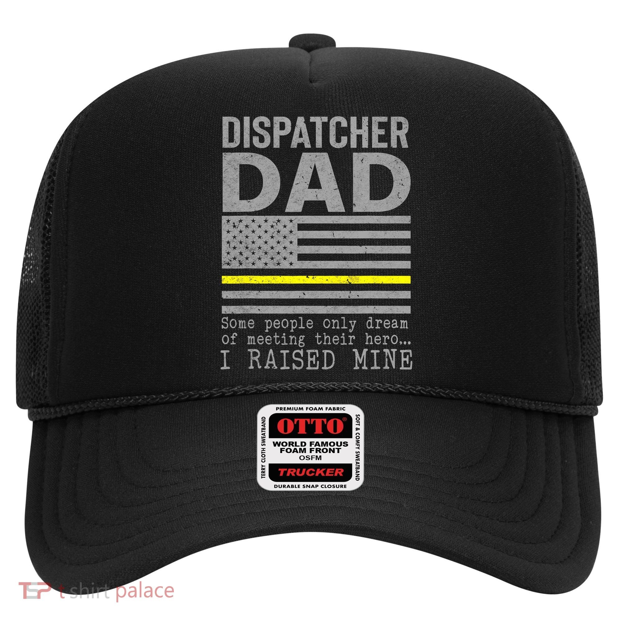 Proud Dad Of A 911 Dispatcher Thin Gold Line Dispatch Father Hat