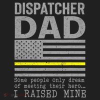 Proud Dad Of A 911 Dispatcher Thin Gold Line Dispatch Father Hat thumb 2