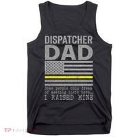 Proud Dad Of A 911 Dispatcher Thin Gold Line Dispatch Father Tank Top thumb 0