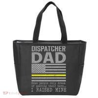 Proud Dad Of A 911 Dispatcher Thin Gold Line Dispatch Father Tote Bag thumb 0