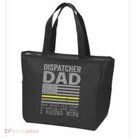 Proud Dad Of A 911 Dispatcher Thin Gold Line Dispatch Father Tote Bag thumb 3