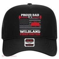 Proud Dad Of A Wildland Firefighter Wildfire Suppression Usa Hat thumb 0