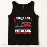 Proud Dad Of A Wildland Firefighter Wildfire Suppression Usa Tank Top thumb 2