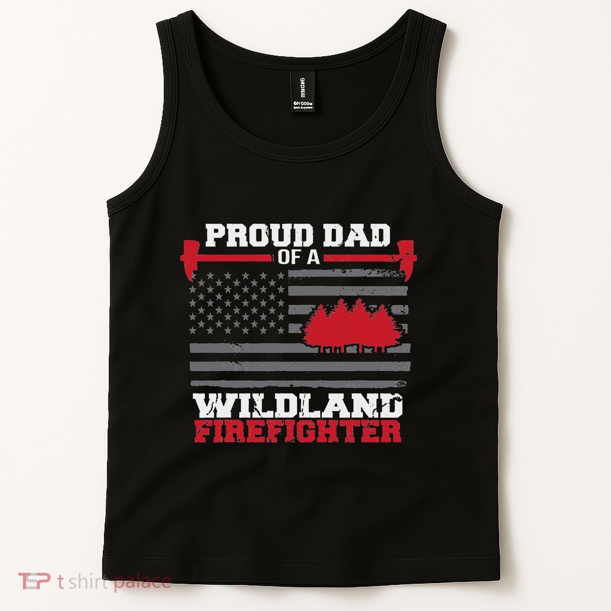 Proud Dad Of A Wildland Firefighter Wildfire Suppression Usa Tank Top
