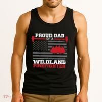 Proud Dad Of A Wildland Firefighter Wildfire Suppression Usa Tank Top thumb 3