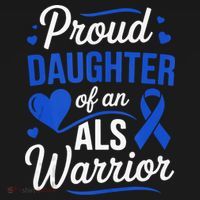 Proud Daughter Of An ALS Warrior Dad Mom ALS Awareness Month  Apron thumb 3