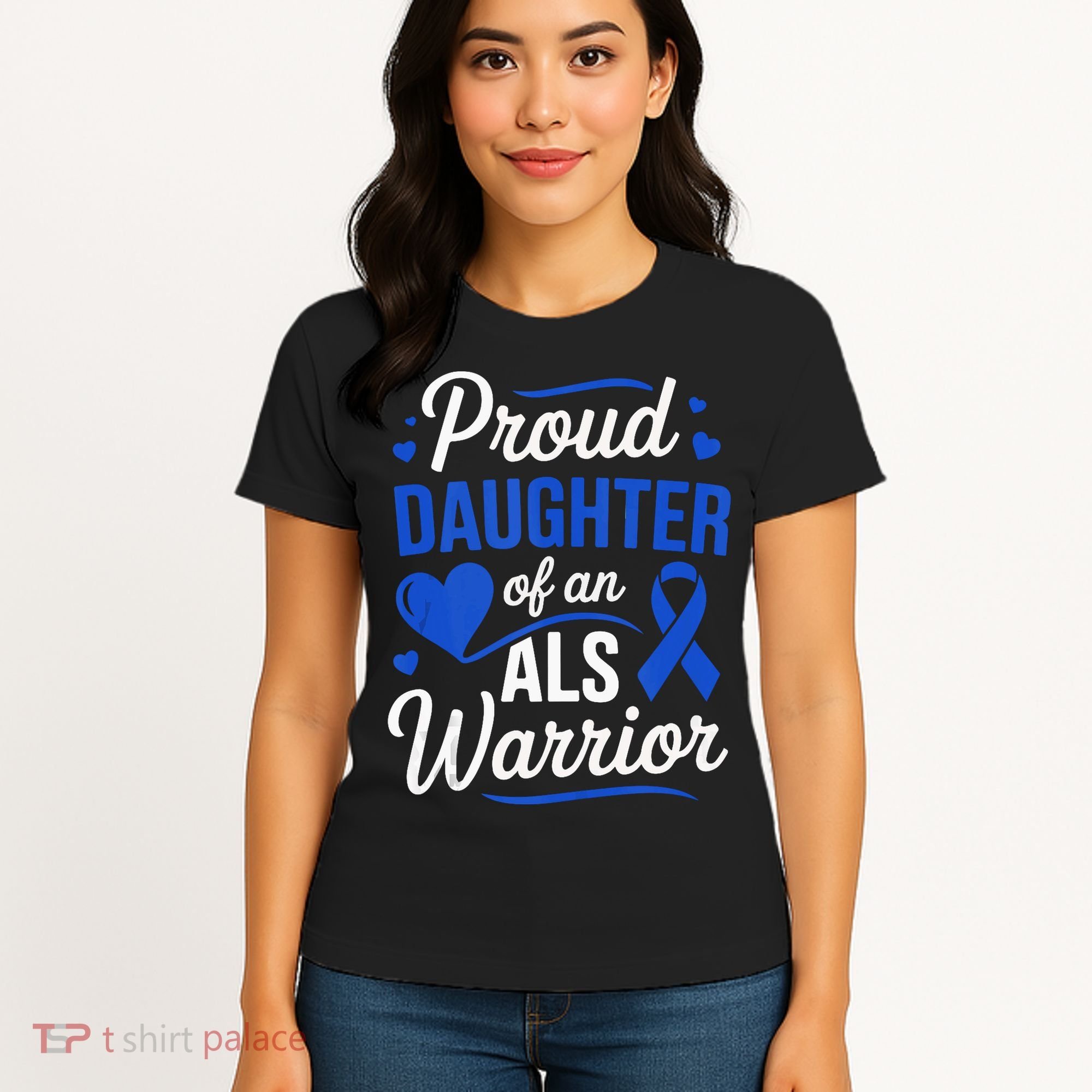 Proud Daughter Of An ALS Warrior Dad Mom ALS Awareness Month  Women's T-Shirt
