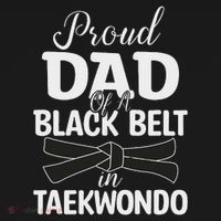 Proud Dad Of A Black Belt In Taekwondo Ornament thumb 1