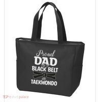 Proud Dad Of A Black Belt In Taekwondo Tote Bag thumb 3