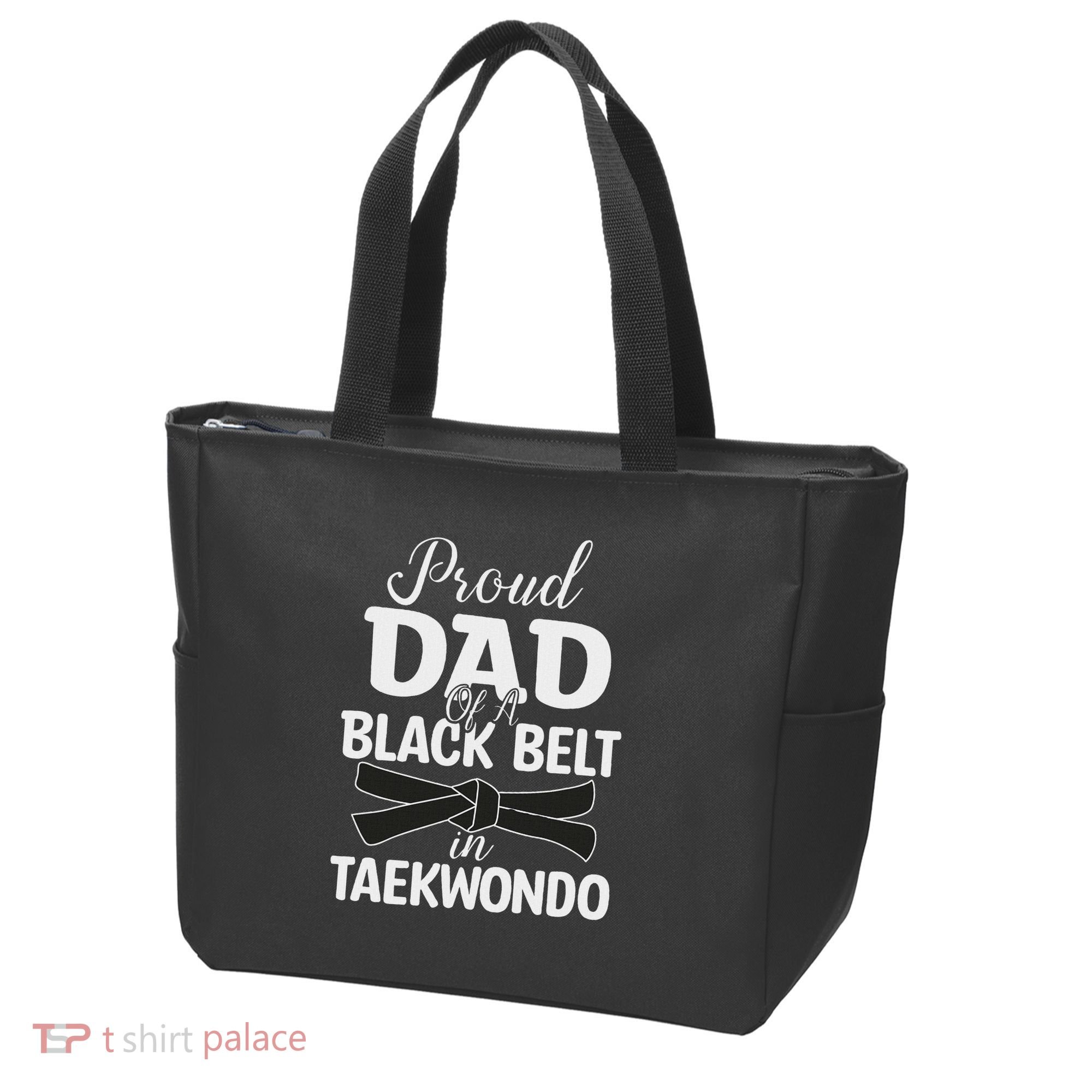 Proud Dad Of A Black Belt In Taekwondo Tote Bag