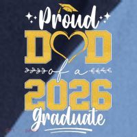 Proud Dad Of A 2026 Graduate Senior Grad Raglan Baseball Sleeve Shirt thumb 2