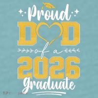 Proud Dad Of A 2026 Graduate Senior Grad Sueded Cloud Jersey T-Shirt thumb 2