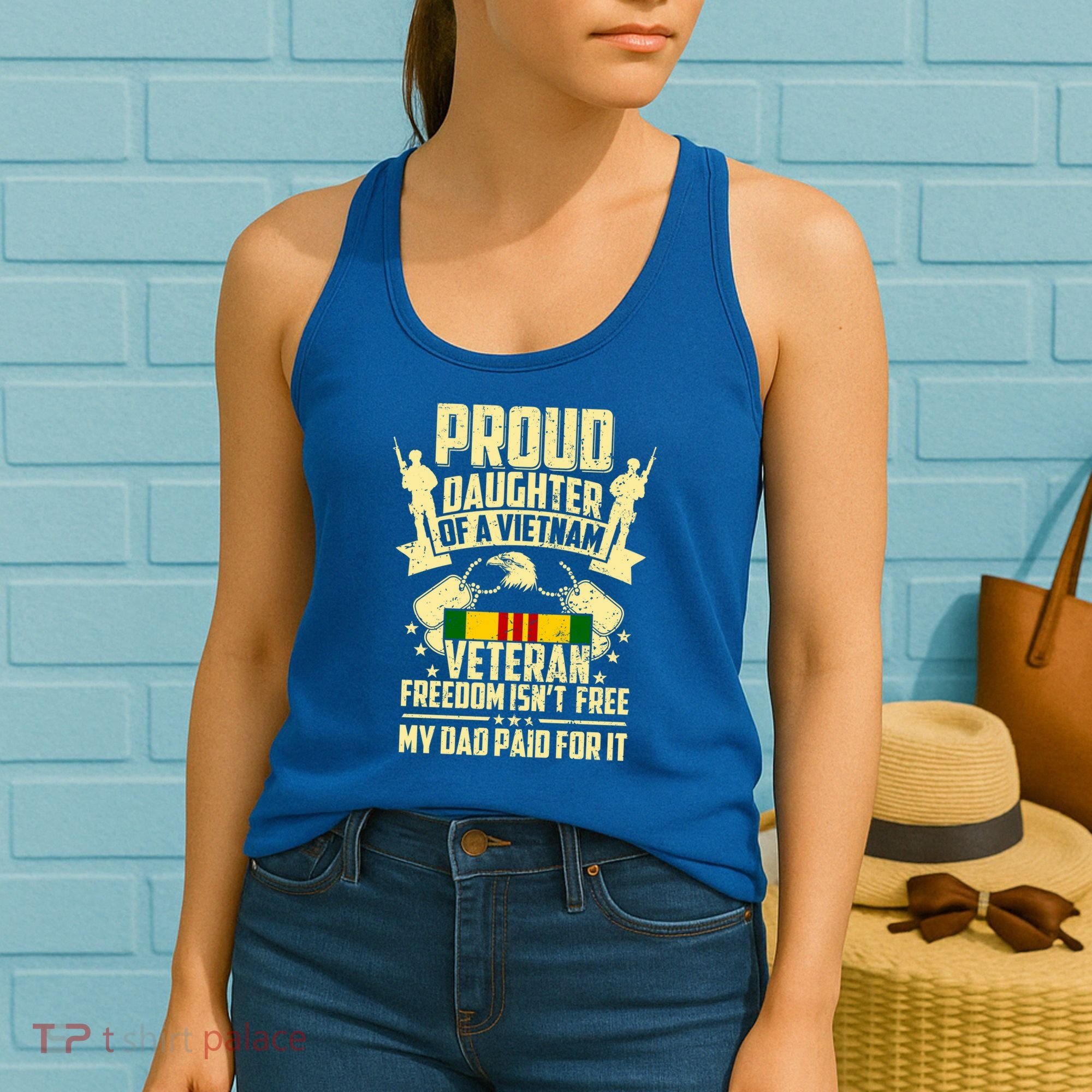 Proud Daughter Of A Vietnam Veteran My Dad Paid For It Gift Women's Tank Top