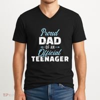 Proud dad of a teenager 13th birthday V-Neck T-Shirt thumb 2