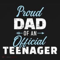 Proud dad of a teenager 13th birthday V-Neck T-Shirt thumb 3