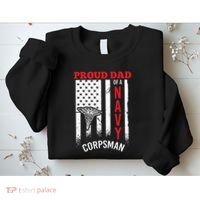 Proud Dad of Navy Corpsman Sweatshirt thumb 2