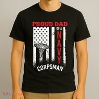 Proud Dad of Navy Corpsman T-Shirt thumb 3