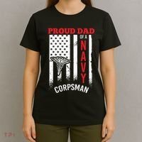 Proud Dad of Navy Corpsman T-Shirt thumb 4