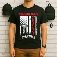 Proud Dad of Navy Corpsman T-Shirt thumb 6