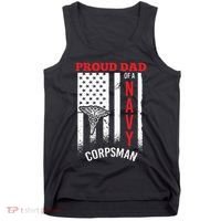 Proud Dad of Navy Corpsman Tank Top thumb 0