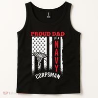 Proud Dad of Navy Corpsman Tank Top thumb 2