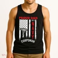 Proud Dad of Navy Corpsman Tank Top thumb 3