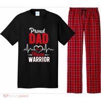 Proud Dad Of A Heart Warrior Chd Awareness Gift Funny Gift Pajama Set thumb 0