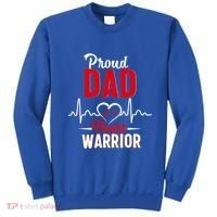 Proud Dad Of A Heart Warrior Chd Awareness Gift Funny Gift Sweatshirt thumb 0