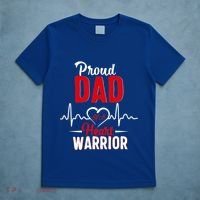 Proud Dad Of A Heart Warrior Chd Awareness Gift Funny Gift T-Shirt thumb 5