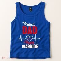 Proud Dad Of A Heart Warrior Chd Awareness Gift Funny Gift Tank Top thumb 2