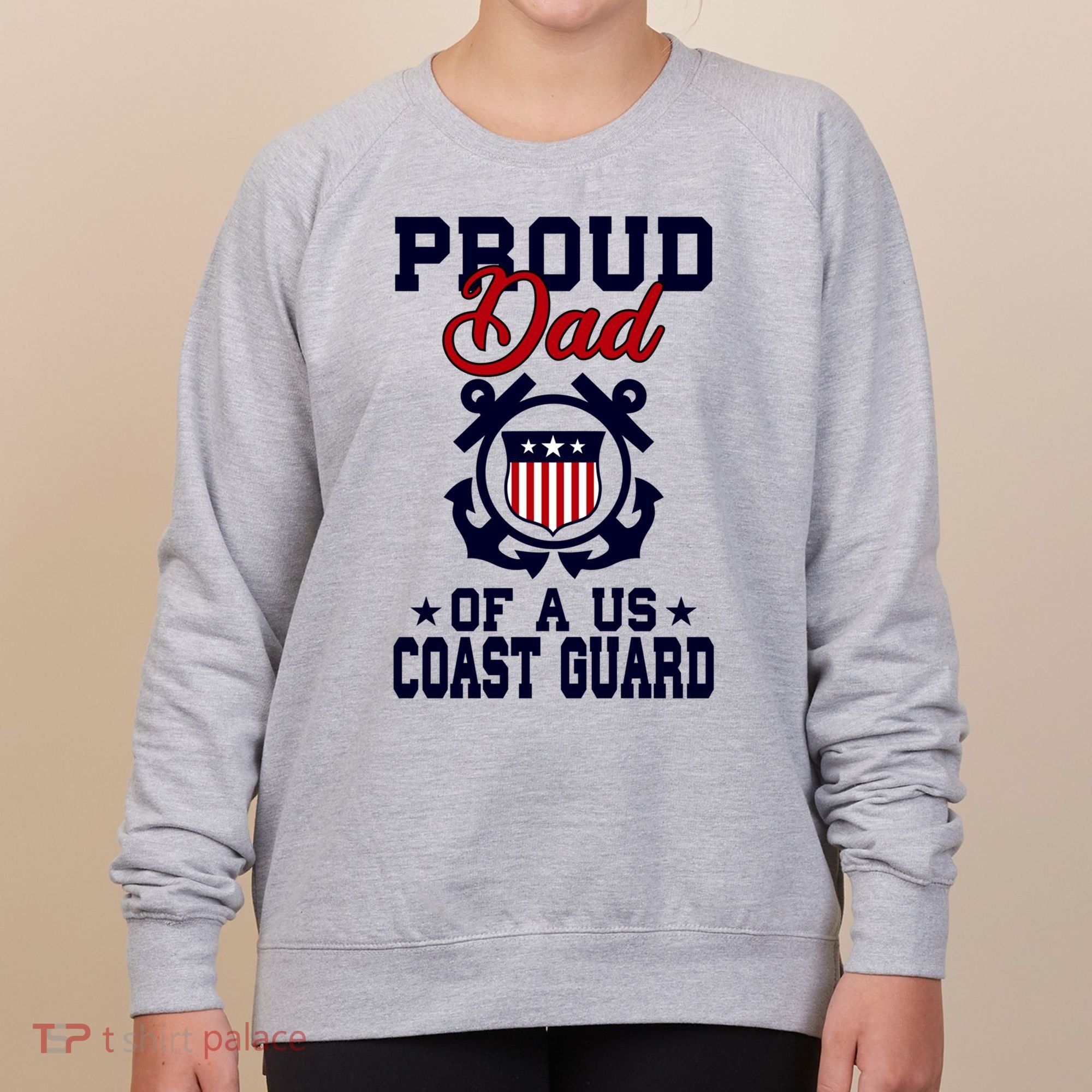 Proud Dad Of A Us Coast Guard Gift Women's Sweatshirt
