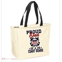 Proud Dad Of A Us Coast Guard Gift Tote Bag thumb 2