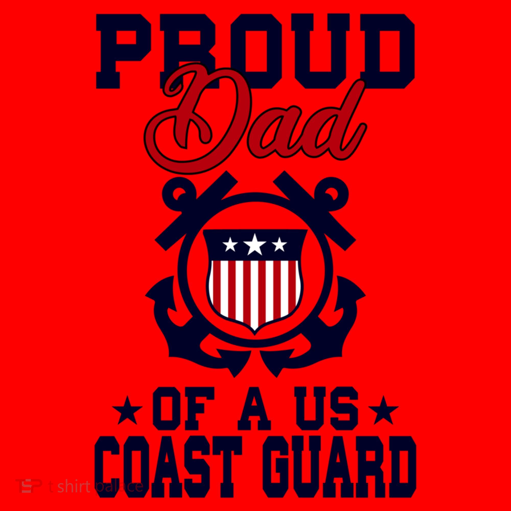 Proud Dad Of A Us Coast Guard Gift Santa Hat