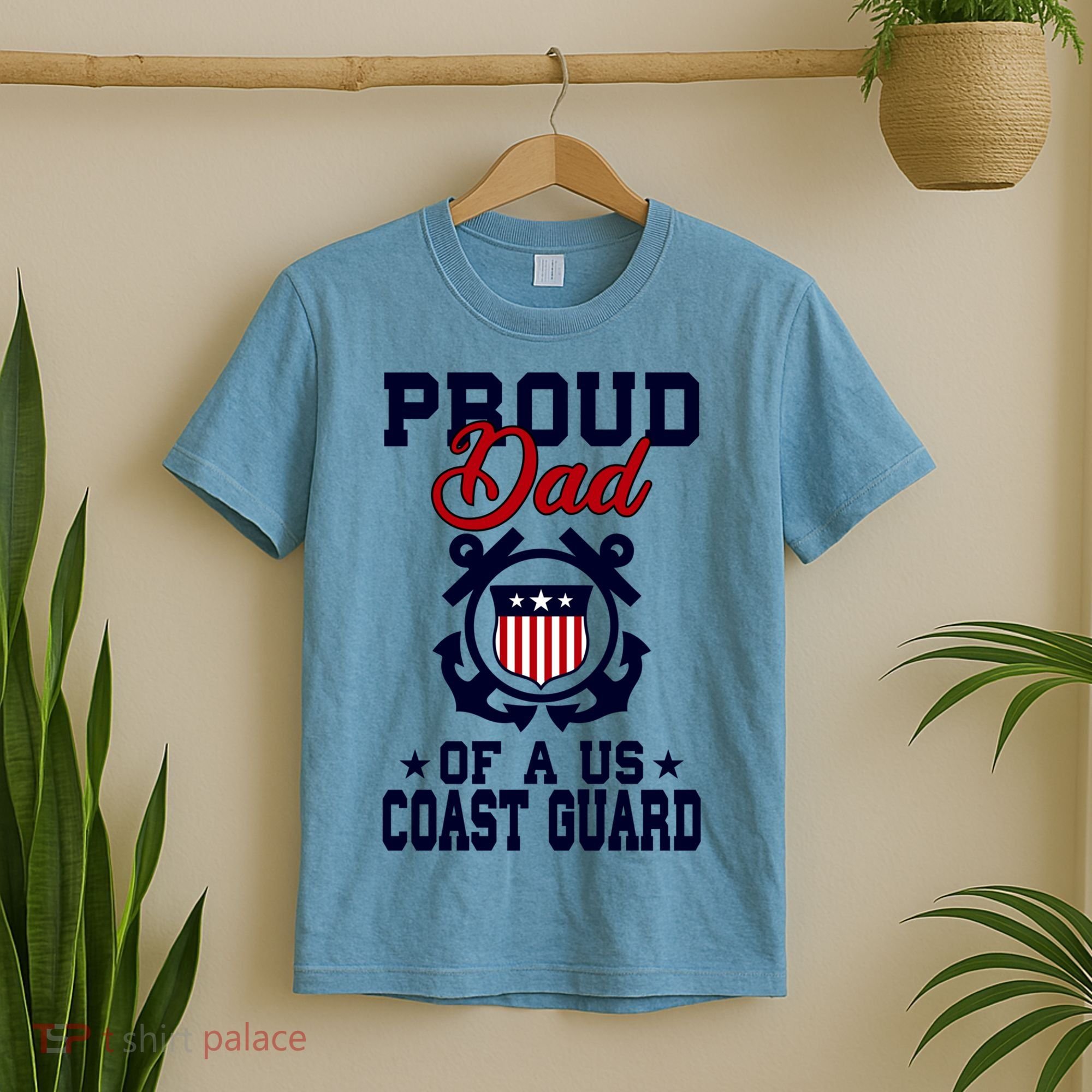 Proud Dad Of A Us Coast Guard Gift T-Shirt