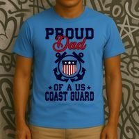 Proud Dad Of A Us Coast Guard Gift T-Shirt thumb 3