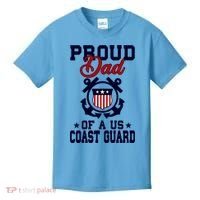 Proud Dad Of A Us Coast Guard Gift Kids T-Shirt thumb 0