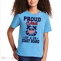 Proud Dad Of A Us Coast Guard Gift Kids T-Shirt thumb 2