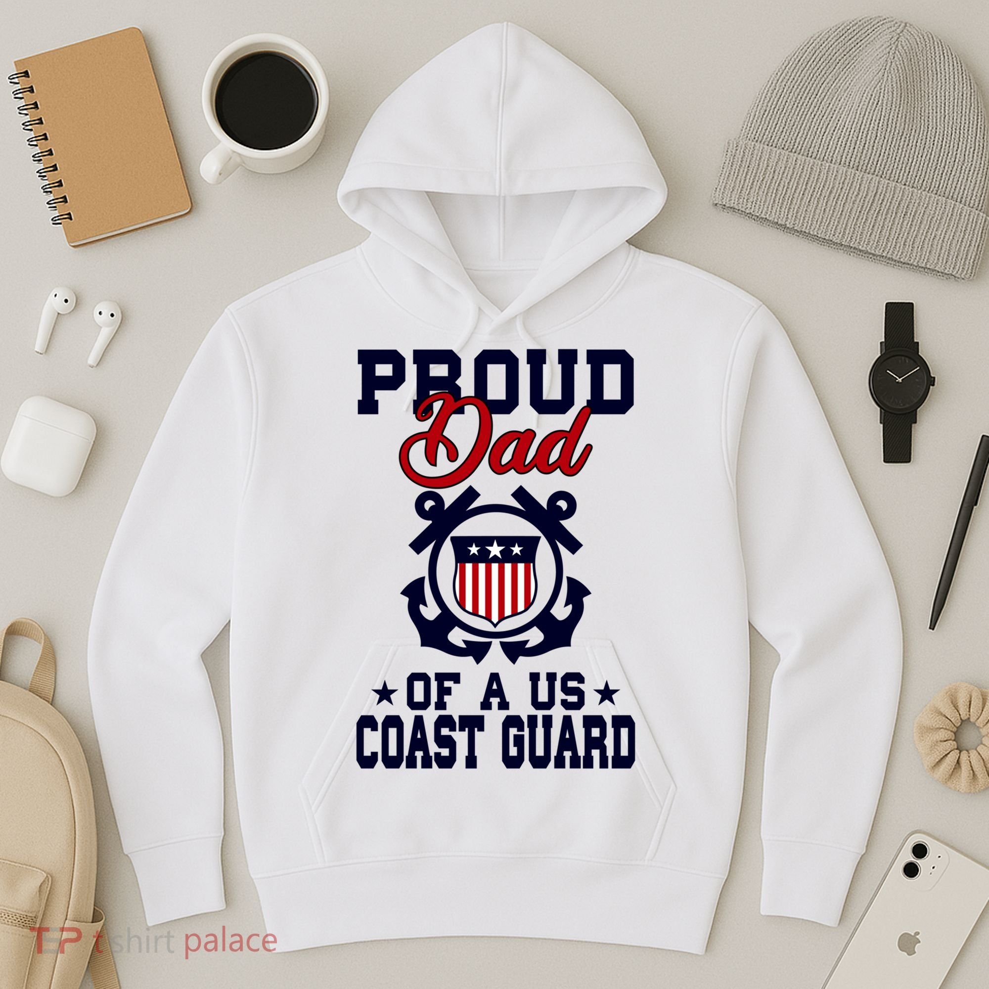 Proud Dad Of A Us Coast Guard Gift Hoodie