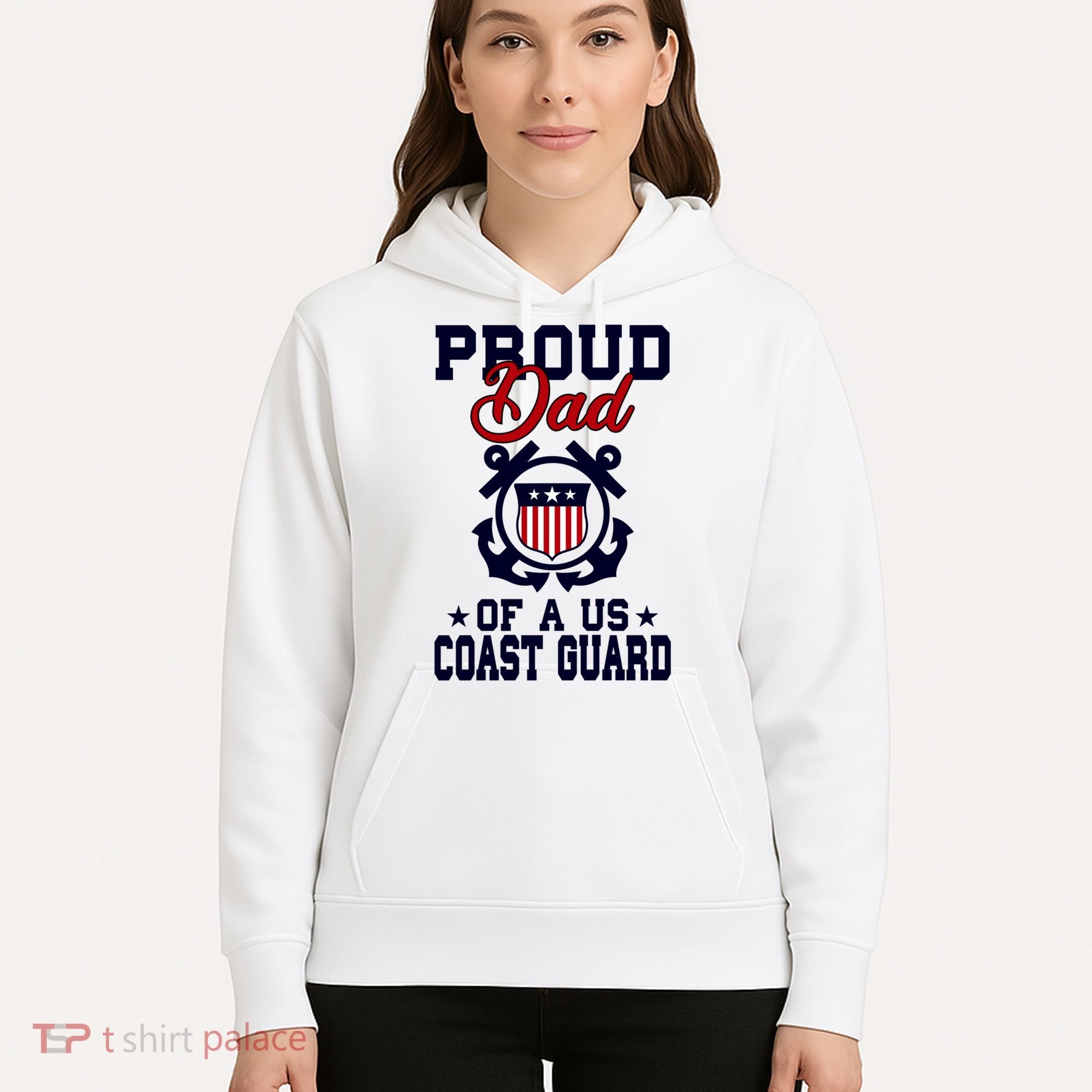 Proud Dad Of A Us Coast Guard Gift Hoodie