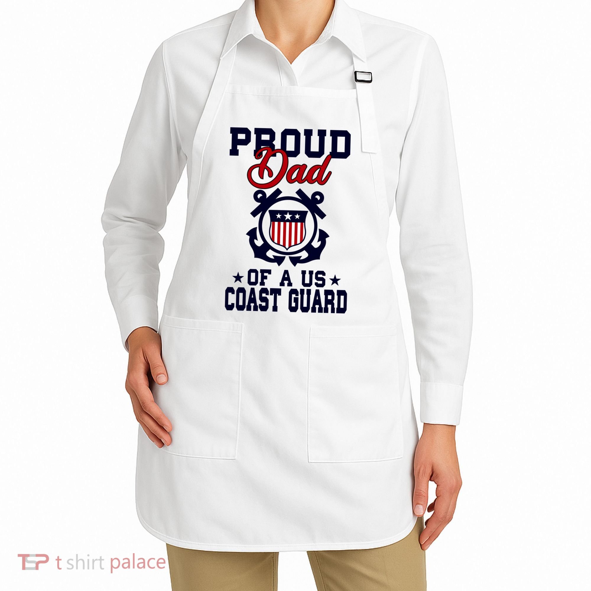 Proud Dad Of A Us Coast Guard Gift Apron
