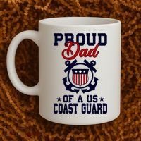 Proud Dad Of A Us Coast Guard Gift Coffee Mug thumb 2