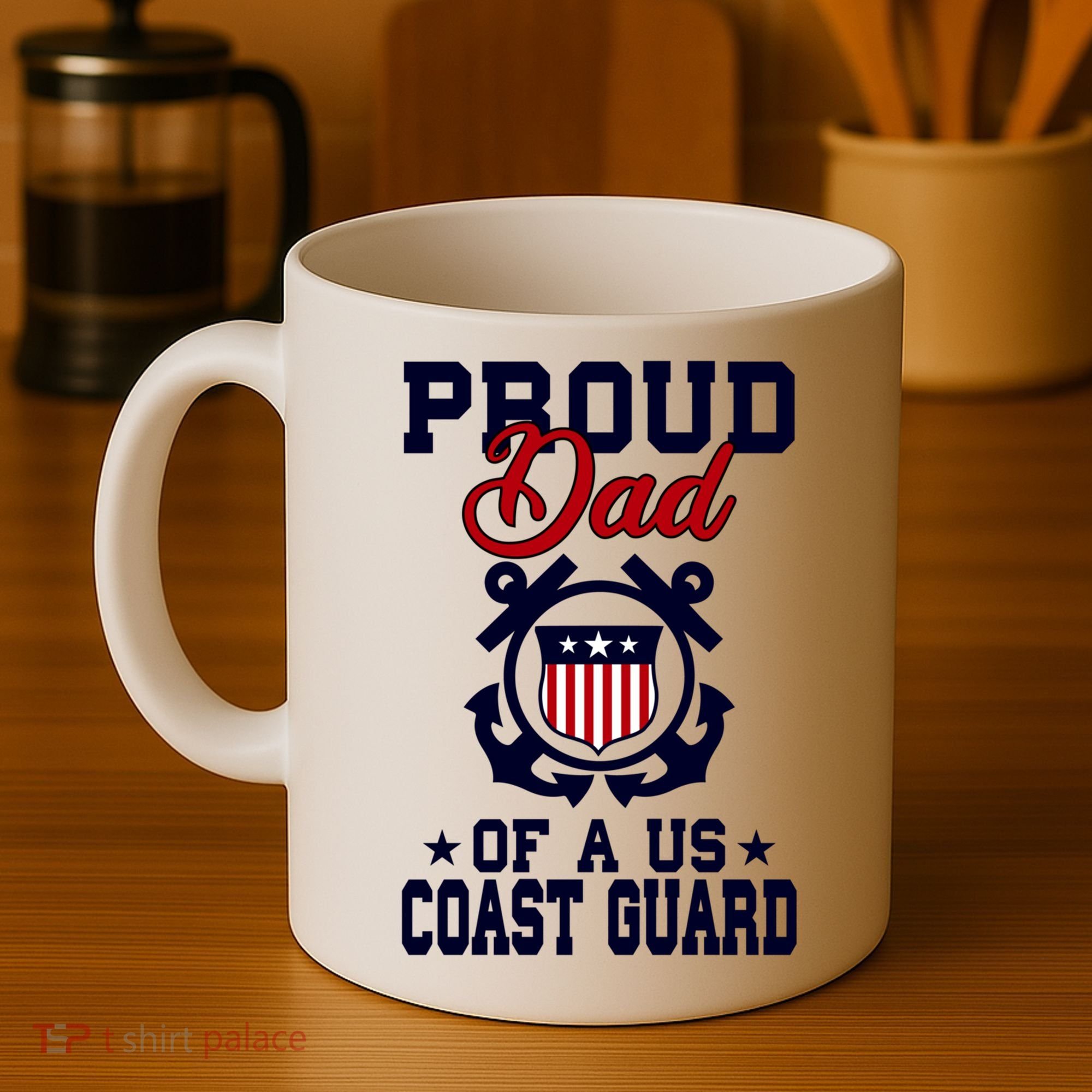 Proud Dad Of A Us Coast Guard Gift Coffee Mug