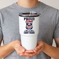 Proud Dad Of A Us Coast Guard Gift Tumbler thumb 2