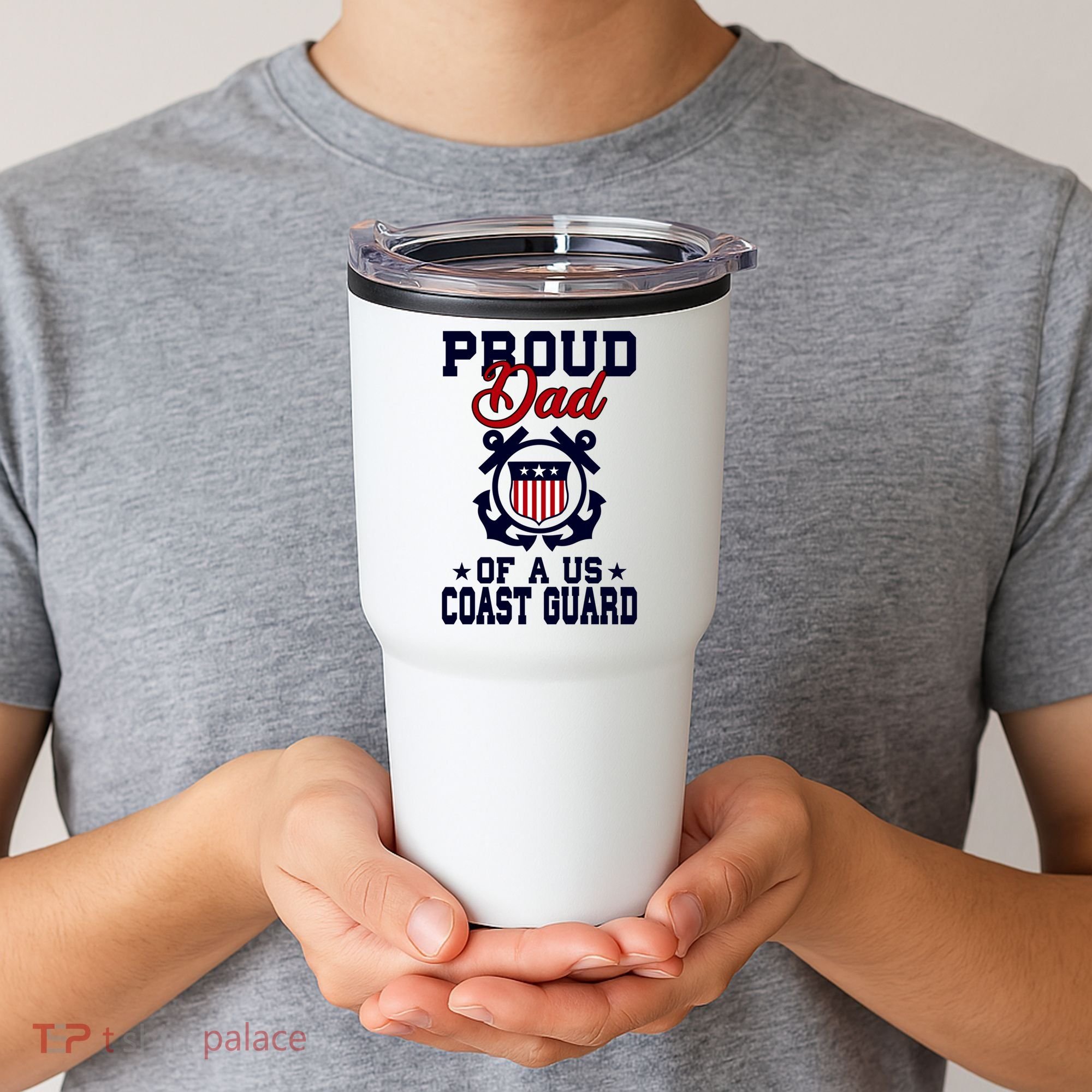 Proud Dad Of A Us Coast Guard Gift Tumbler