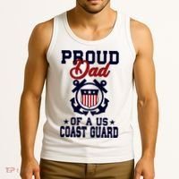 Proud Dad Of A Us Coast Guard Gift Tank Top thumb 3