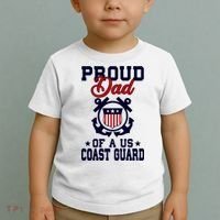 Proud Dad Of A Us Coast Guard Gift Toddler T-Shirt thumb 2