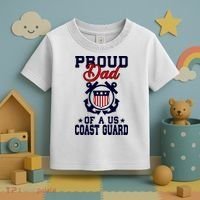 Proud Dad Of A Us Coast Guard Gift Toddler T-Shirt thumb 3